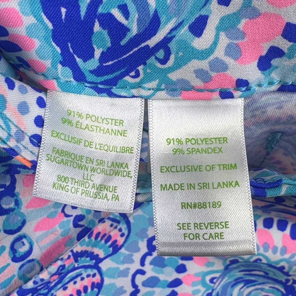 Lilly Pulitzer Luxletic Corso Pants Paisley Stretchy Cropped Ankle Pockets - Picture 10 of 12